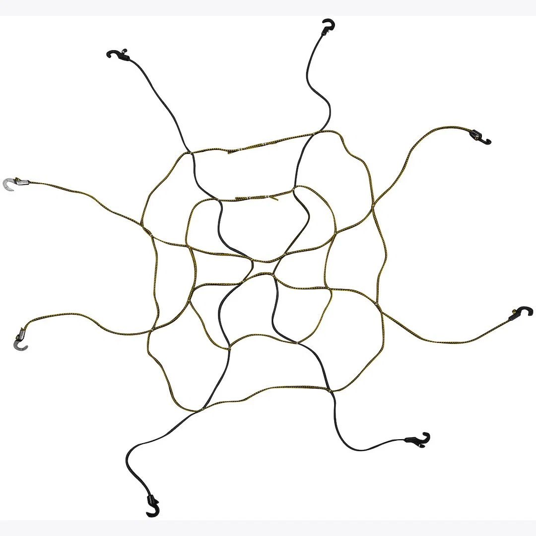 06141 – HAMPTON PROD Exterior Cargo Net, Universal 74 Inch X 86 Inch To 111 Inch X 129 Inch Yellow